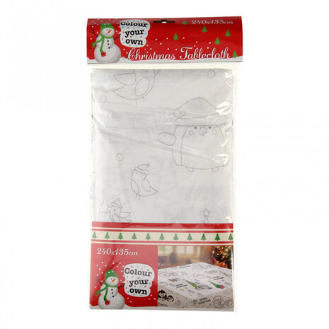Balloonzone Kleur je eigen Kerst Tafelkleed 240x135cm | per stuk Balloonzone Kleur je eigen Kerst Tafelkleed 240x135cm | per stuk
