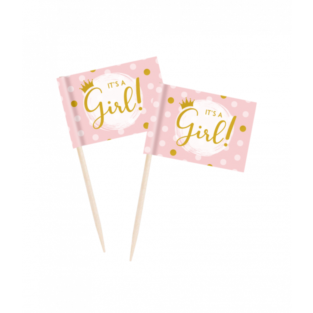 Paper Dreams It's A Girl Party Picks | 50 pieces
