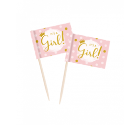 Paper Dreams It's A Girl Party Prikkers | 50 stuks Paper Dreams It's A Girl Party Prikkers | 50 stuks