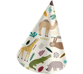 Folat Zoo Party Feest Hoedjes | 6 stuks Folat Zoo Party Feest Hoedjes | 6 stuks