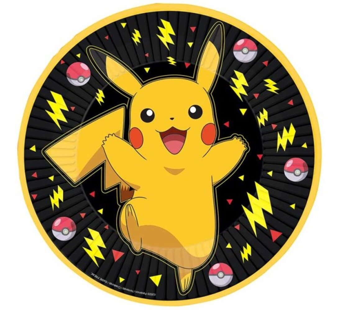 Riethmüller Assiettes Pokémon Pikachu 23 cm | 8 pièces