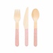 WeFiesta Couverts en bois rose | 18 pièces
