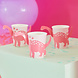 Ginger Ray Dinosaurier-Tassen in Rosa, 265 ml | 8 Stück