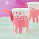 Ginger Ray Dinosaurier-Tassen in Rosa, 265 ml | 8 Stück