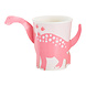Ginger Ray Dinosaurier-Tassen in Rosa, 265 ml | 8 Stück