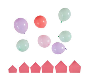 Ginger Ray Dinosaurus Pink Ballonnen Set met Dinosaurus Stekels | per set Ginger Ray Dinosaurus Pink Ballonnen Set met Dinosaurus Stekels | per set