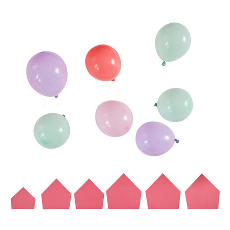 Ginger Ray Ensemble de ballons roses dinosaures avec pics | par ensemble