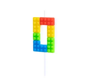 Tuf-Tuf Lego Cijfer Kaars 0  | per stuk Tuf-Tuf Lego Cijfer Kaars 0  | per stuk