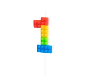 Tuf-Tuf Lego Cijfer Kaars 1  | per stuk Tuf-Tuf Lego Cijfer Kaars 1  | per stuk