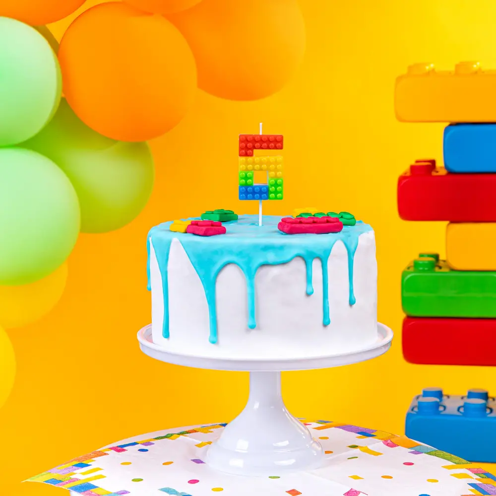 Tuf-Tuf Lego Cijfer Kaars 6  | per stuk Tuf-Tuf Lego Cijfer Kaars 6  | per stuk