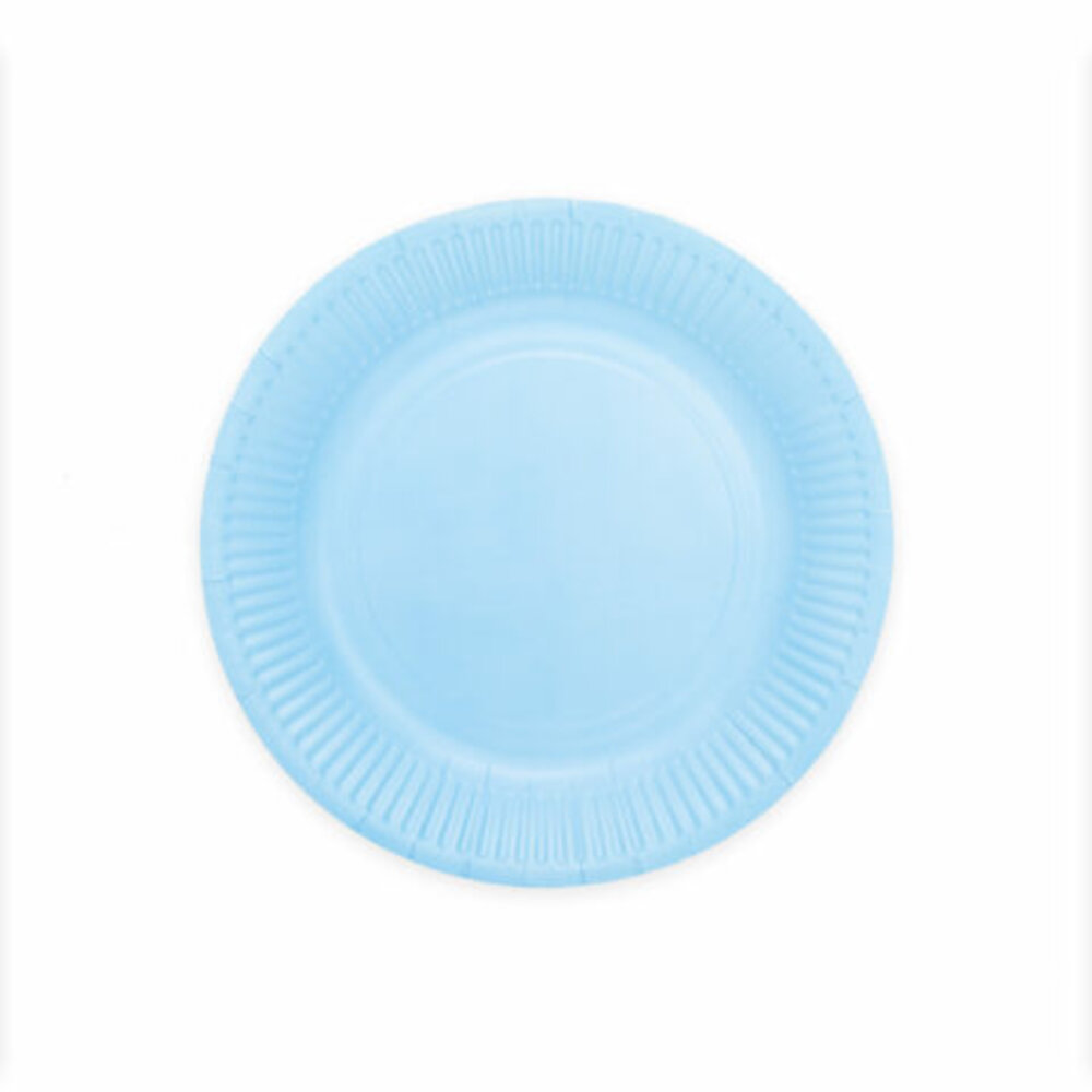 WeFiesta Hellblaue Teller, 23 cm | 16 Stück