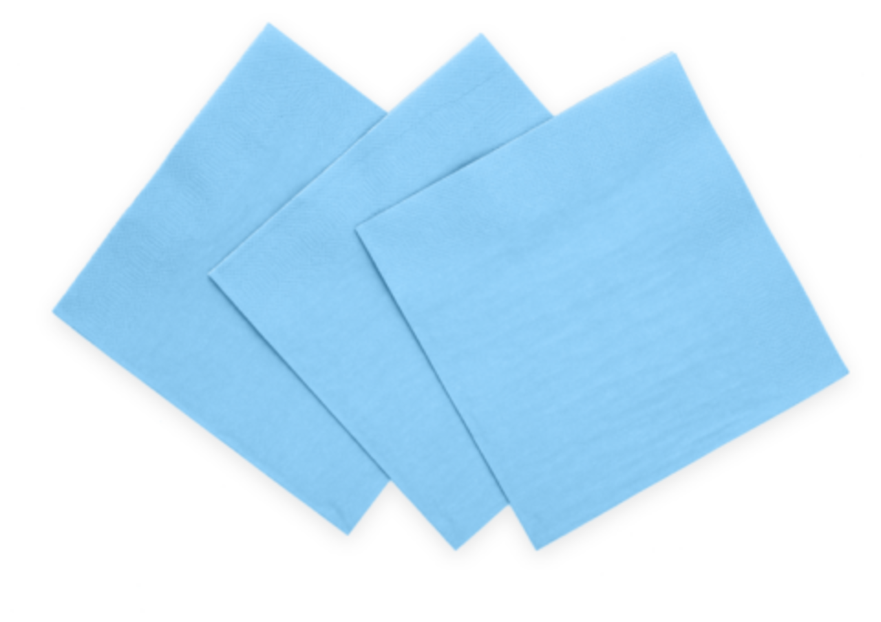 WeFiesta Serviettes bleues claires 33 x 33 cm | 20 pièces
