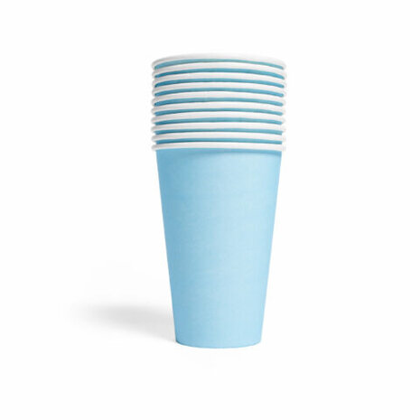 WeFiesta Blue Cups Light Blue 350ml | 10 pieces
