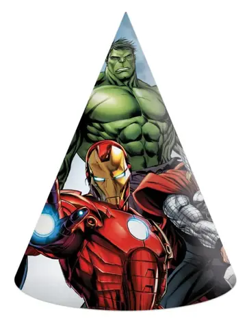 Procos Party Avengers Infintiy Stones Feest Hoedjes | 6 stuks