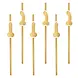 Tuf-Tuf Penis-Strohhalme Gold 20 cm | 8 Stück