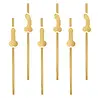 Tuf-Tuf Penis-Strohhalme Gold 20 cm | 8 Stück Tuf-Tuf Penis-Strohhalme Gold 20 cm | 8 Stück