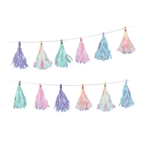 Tuf-Tuf Tassel garland iridescent | 2.5 meters