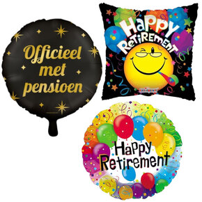 Pensioen folieballonnen Pensioen folieballonnen