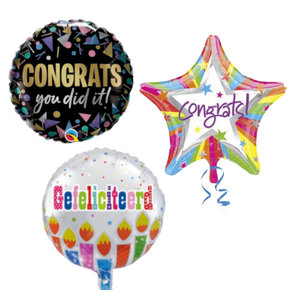 Gefeliciteerd folieballonnen Gefeliciteerd folieballonnen