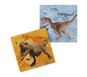 Boland Serviettes de table Dino T-Rex 33 x 33 cm | 20 pièces