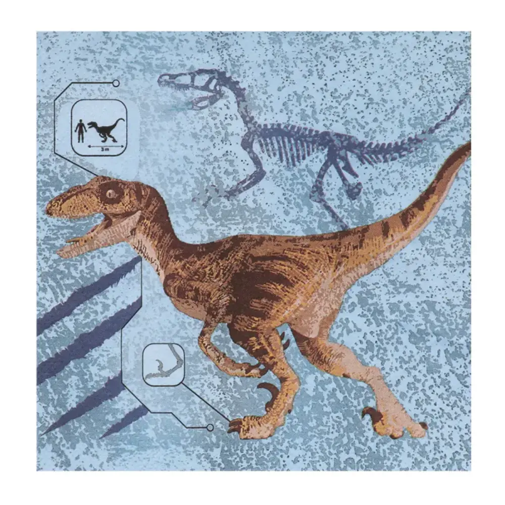 Boland Dino T-Rex Servetten 33x33cm | 20 stuks Boland Dino T-Rex Servetten 33x33cm | 20 stuks