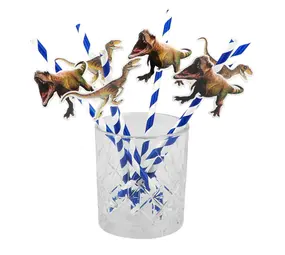 Boland Pailles en papier Dino T-Rex 20 cm | 6 pièces