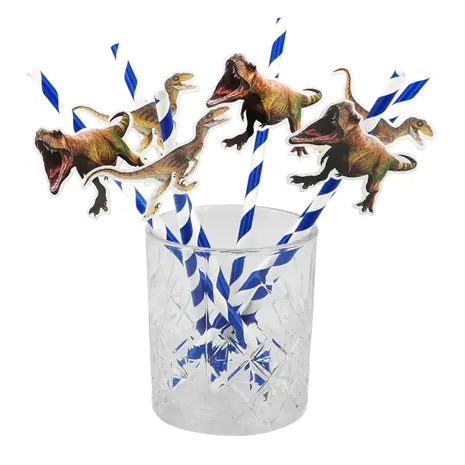 Boland Dino T-Rex Paper Straws 20cm | 6 pieces