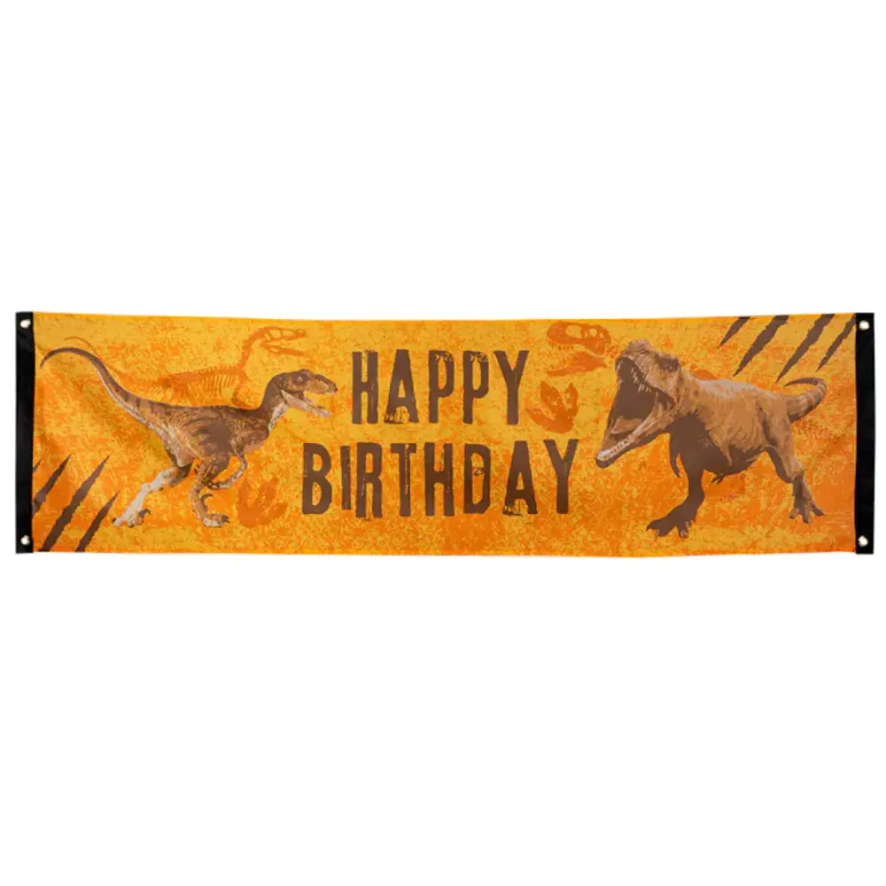 Boland Dino T-Rex Banner 'Happy Birthday' 50x180 cm | per stuk Boland Dino T-Rex Banner 'Happy Birthday' 50x180 cm | per stuk