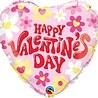 Qualatex Folienballon Herz Groovy Daisies Happy Valentine's Day 45cm | leer Qualatex Folienballon Herz Groovy Daisies Happy Valentine's Day 45cm | leer