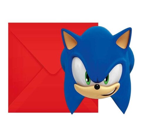 Procos Party Invitations Sonic | 6 pièces