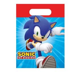 Procos Party Sonic Papiertüten für Leckerlis, 22 x 16 cm | 4 Stück