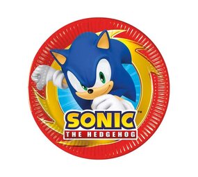 Procos Party Assiettes en carton Sonic 20 cm | 8 pièces