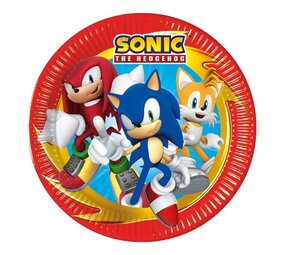 Procos Party Sonic Pappteller 23 cm | 8 Stück