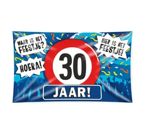 Paper Dreams Facade flag 30 years traffic sign XXL | 150x90cm