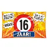 Paper Dreams Facade flag 16 years traffic sign XXL | 150x90cm Paper Dreams Facade flag 16 years traffic sign XXL | 150x90cm