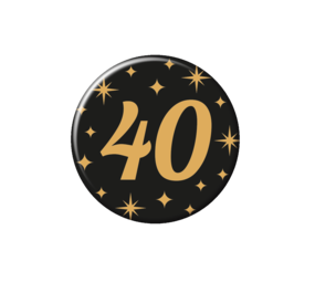 Paper Dreams Button 40 jaar Classy | per stuk Paper Dreams Button 40 jaar Classy | per stuk