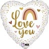 Betallic Folie ballon Love You 45cm | leeg