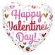 Qualatex Ballon en aluminium « Joyeuse Saint-Valentin » 45 cm | vide