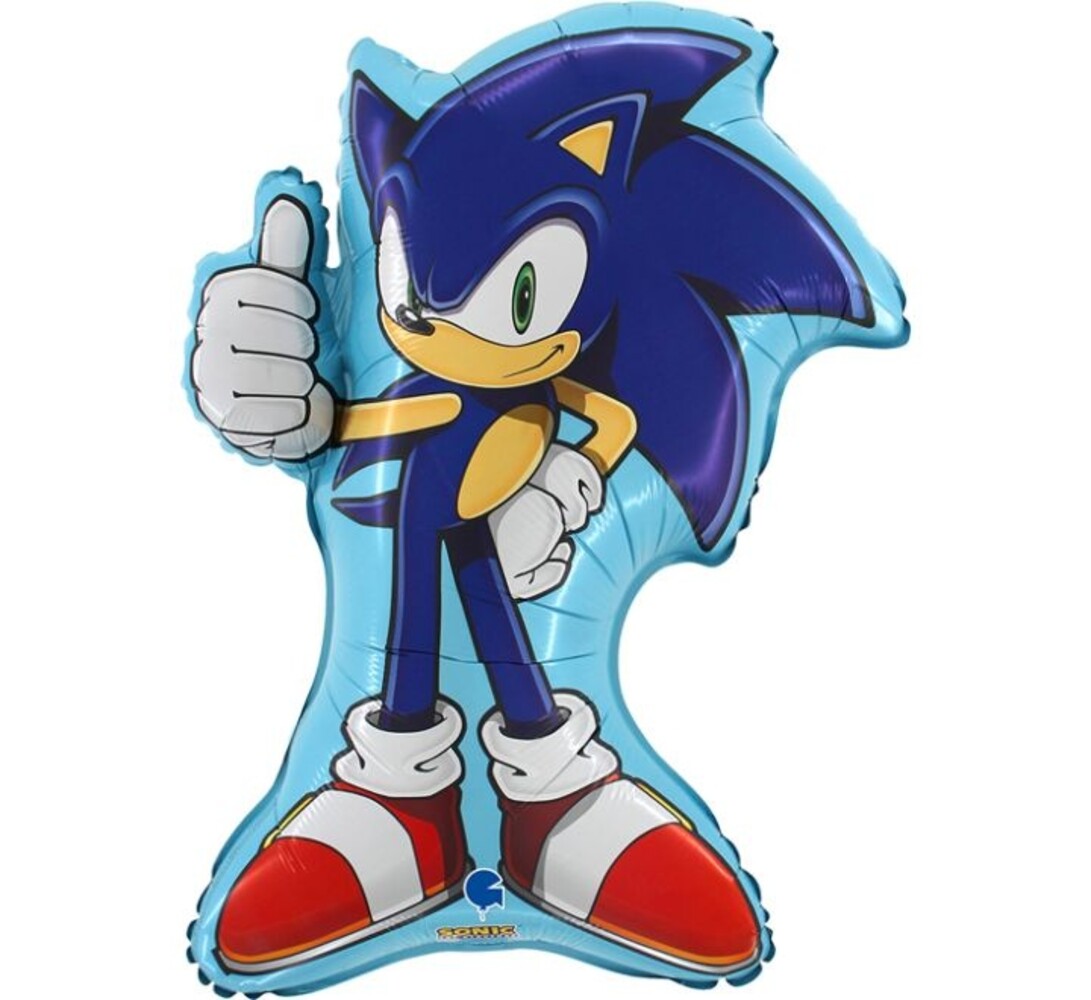 BOBOFUNNCO Sonic Super Shape Ballon 84cm  | per stuk BOBOFUNNCO Sonic Super Shape Ballon 84cm  | per stuk