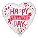 Anagram Ballon en aluminium vierge en forme de cœur pour la Saint-Valentin | 45 cm