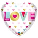 Qualatex Ballon en aluminium vide en forme de cœur | 45 cm