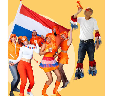 Koningsdag feestartikelen, versiering en kleding