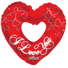 Kaleidoscope Foil balloon "I Love You" Red Heart 92cm | empty