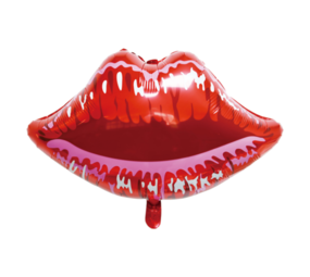 WeFiesta Ballon en aluminium lèvres rouges | 74 x 61 cm
