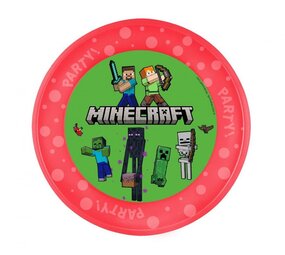 Procos Party Plateau réutilisable Minecraft 21 cm | lot de 4
