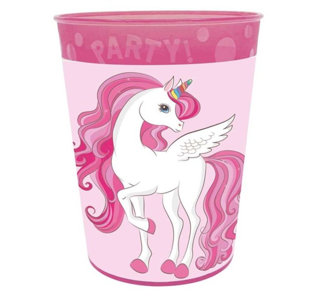 Procos Party Einhorn-Regenbogenfarben-Leckerlibecher 250 ml | pro Stück