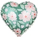 Partydeco Ballons en aluminium en forme de cœur, fleurs, 45 cm | dégonflés