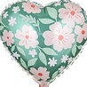 Partydeco Folie ballon Bloemen Hartvorm 45cm | leeg Partydeco Folie ballon Bloemen Hartvorm 45cm | leeg