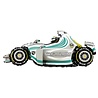 Grabo Race Car Super Shape Balloon 107cm | per piece