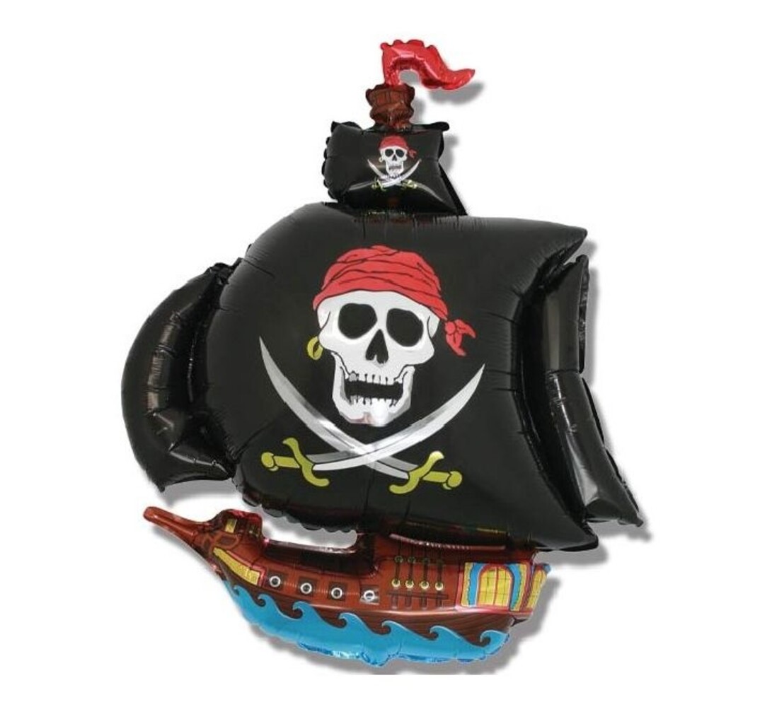 BOBOFUNNCO Piratenschiff-Superform-Ballon 78 cm | pro Stück